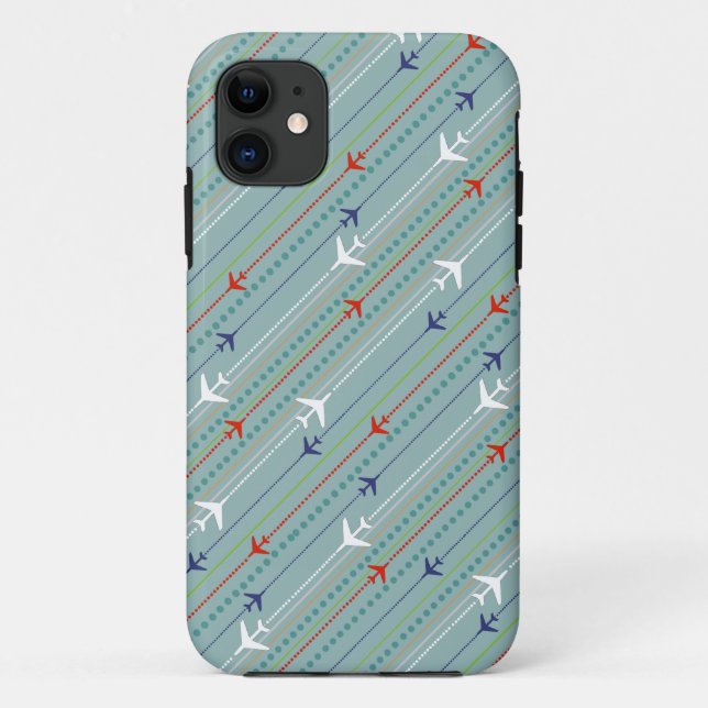 Retro Aeroplane Pattern iPhone 5/5s Case (Back)