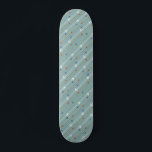 Retro Aeroplane Pattern Skateboard<br><div class="desc">Fasten your seatbelt. This Retro Aeroplane Pattern Skateboard is ready for takeoff. The design features lines of red, royal blue, and white, mid century modern aeroplanes flying across a steel blue background. Thin stripes of orange, lime green and grey, as well as lines of teal dots, add interest to this...</div>