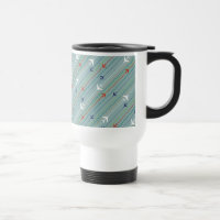Retro Aeroplane Pattern Travel Mug