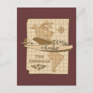 Retro Aeroplane Postcard