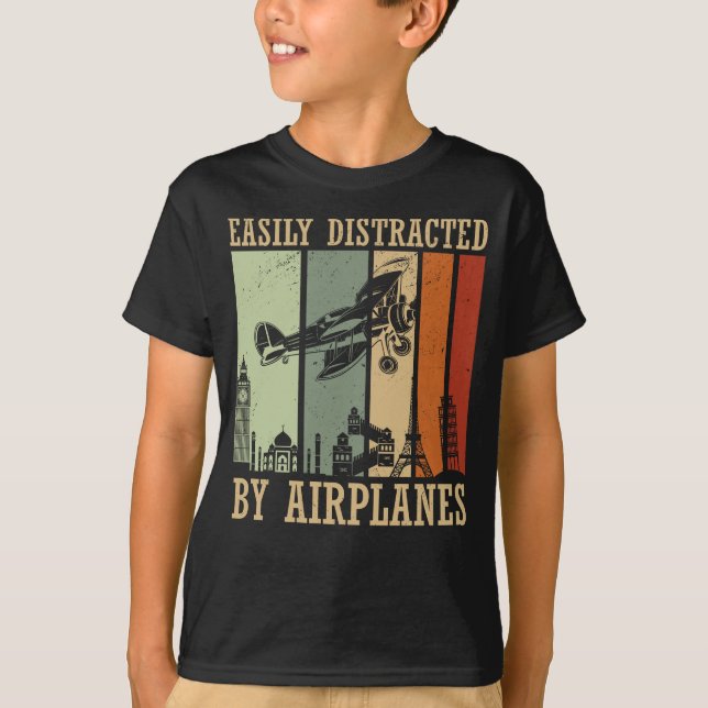 Retro Aeroplane  T-Shirt (Front)