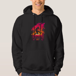 Retro Aesthetic boy doing parkour over the roof Hoodie