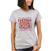 Retro Aesthetic Flower T-Shirt.