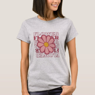 Retro Aesthetic Flower T-Shirt. T-Shirt