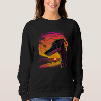 Retro Aesthetic Greyhound Dog Sweatshirt