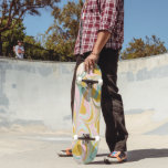Retro Aesthetic Groovy Abstract Pastel Marble Fun Skateboard<br><div class="desc">This pastel marble skateboard deck blends soft swirls of pink, mint, mustard, and lilac for a dreamy, fluid vibe. Designed for skaters with an eye for playful trends and expressive style, this deck adds an artistic edge to every ride. Perfect for teens, creatives, and anyone who loves bold design with...</div>