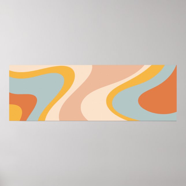 Retro Aesthetic Trippy Abstract Swirl  Poster (Front)