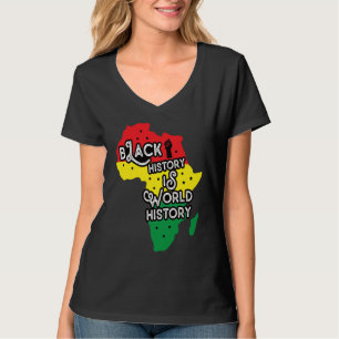 Retro African Map Afro Pride Black History Month C T-Shirt