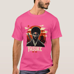 Retro Afro American Samurai Japanese Style Bushido T-Shirt