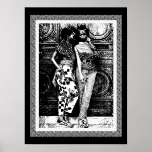 Retro Afro Pop Art Fashion Poster