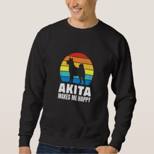Retro Akita Inu Dog Mum Dog Dad Vintage Akita Inu Sweatshirt