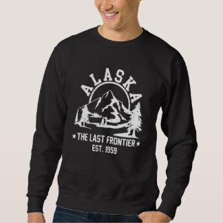 Retro Alaska Mountain Retro Alaska Hiking The Last Sweatshirt