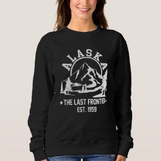 Retro Alaska Mountain Retro Alaska Hiking The Last Sweatshirt