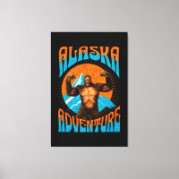 Retro Alaska Sasquatch Mountain Adventure