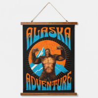 Retro Alaska Sasquatch Mountain Adventure