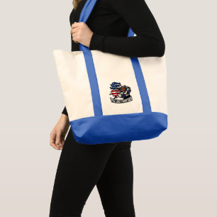 Retro Alaska The Last Frontier Ice Hockey Bear Map Tote Bag