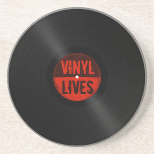 Retro Album Vinyl Lives Coaster