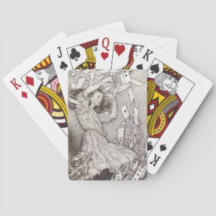 Retro Alice Falling Cards Victorian Design
