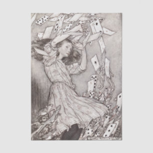 Retro Alice Falling Cards Victorian Design Tissue Paper