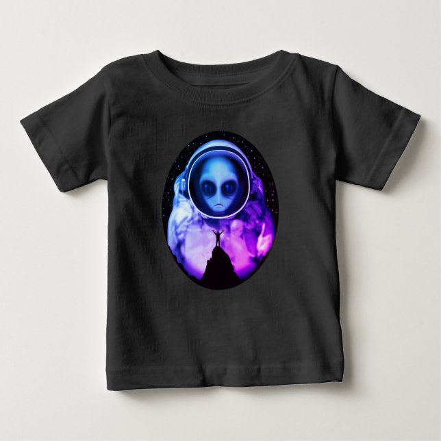 Retro Alien Astronaut Baby T-Shirt (Front)