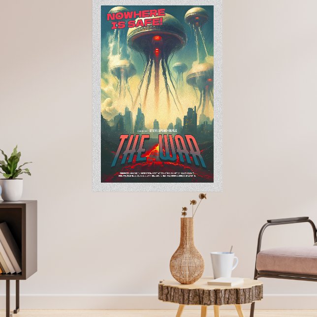 Retro Alien Sci-Fi Movie Inspired Wall Poster (Living Room 3)