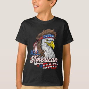 Retro All American Dad 4th Of July Shirt Daddy Eag