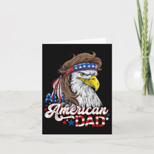 Retro All American Dad 4th Of July Shirt Daddy Eag Card