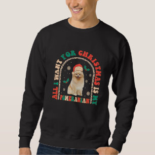 Retro All i want for Christmas is my Pomeranian Gr Sweatshirt