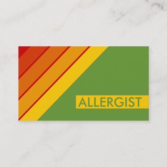 retro ALLERGIST Business Card (Front)