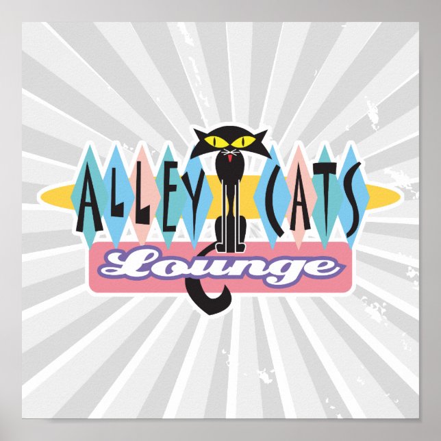 retro alley cats lounge sign (Front)