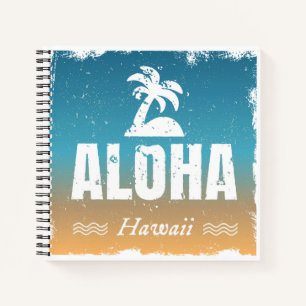 Retro Aloha Hawaii Notebook