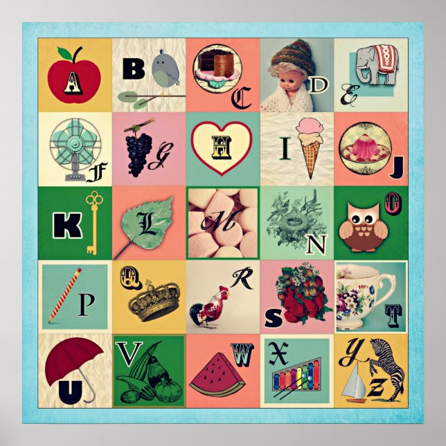 Retro Alphabet Poster (Front)