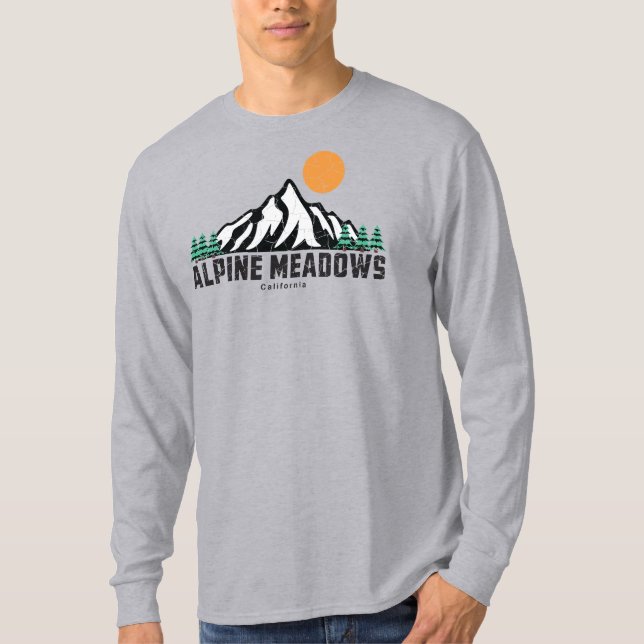 Retro Alpine Meadows Ski T-Shirt (Front)