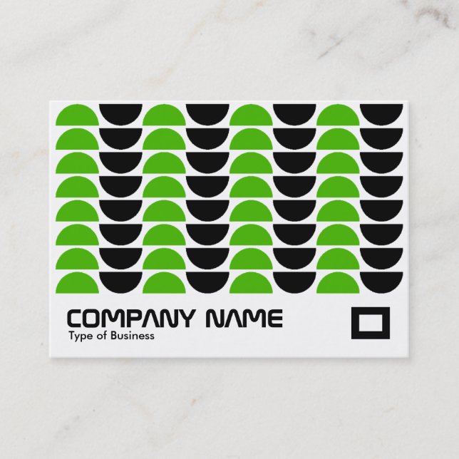 Retro Alternating Crescents Business Card (Front)