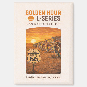Retro Amarillo Texas Route 66 Landmark Art Magnet
