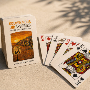 Retro Amarillo Texas Route 66 Landmark Playing Cards