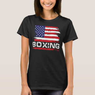 Retro American Boxing Apparel US Flag Boxer T-Shirt