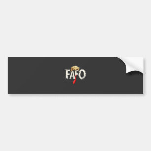 Retro American Donald Trump FAFO USA Flag Patriot Bumper Sticker