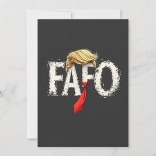 Retro American Donald Trump FAFO USA Flag Patriot Holiday Card