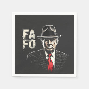 Retro American Donald Trump FAFO USA Flag Patriot Napkin