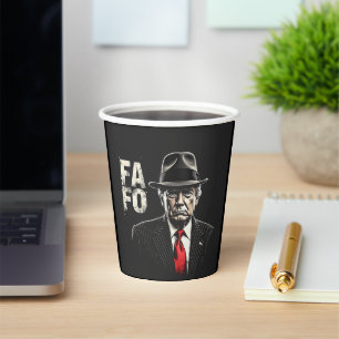 Retro American Donald Trump FAFO USA Flag Patriot Paper Cups