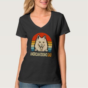 Retro American Eskimo Dad Father's Day Vintage Dog T-Shirt