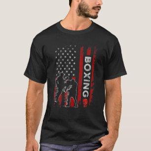 Retro American Flag Boxing Clothing Boxing Lover T-Shirt