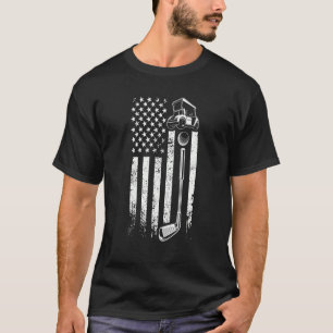 Retro American Flag Golf - Gift for Golfer - Funny T-Shirt