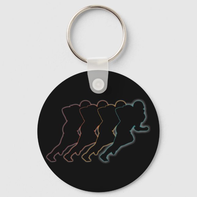 Retro  American football Artwork Key Ring (Front)