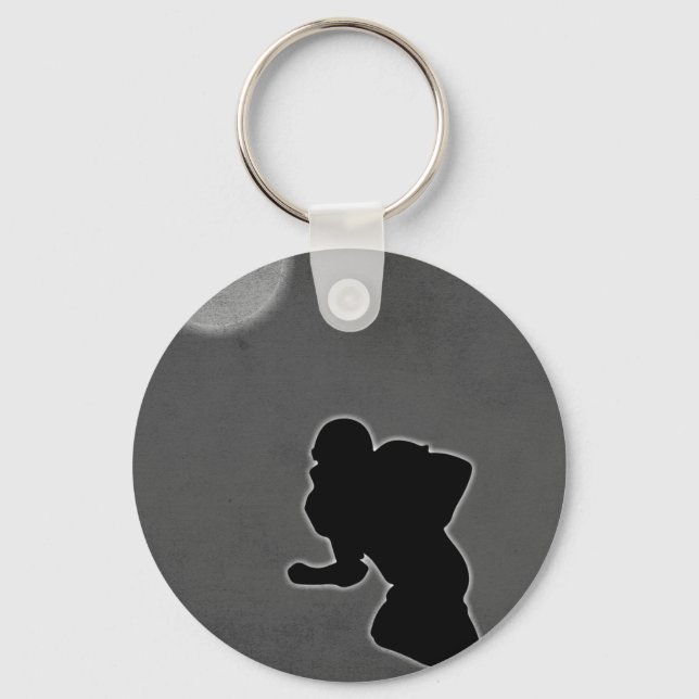 Retro American football design Key Ring (Front)