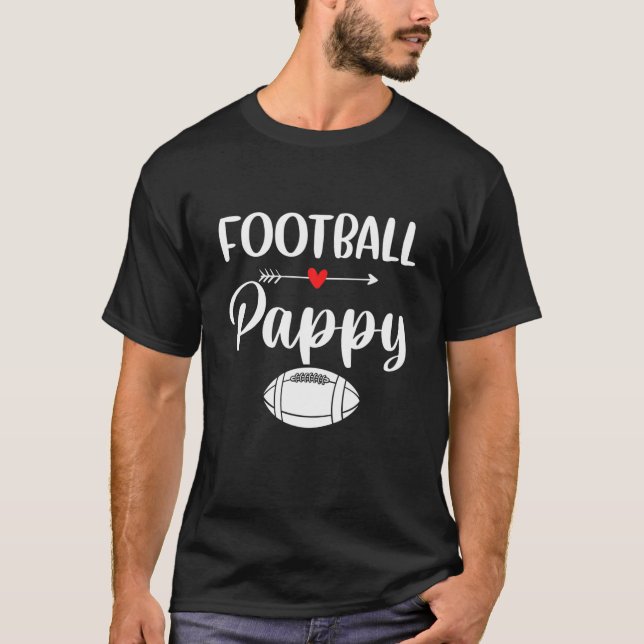 Retro American Football Pappy Funny Sports Footbal T-Shirt (Front)