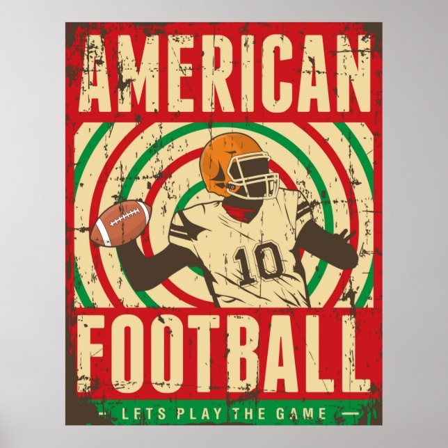 Retro American Football Poster (Front)