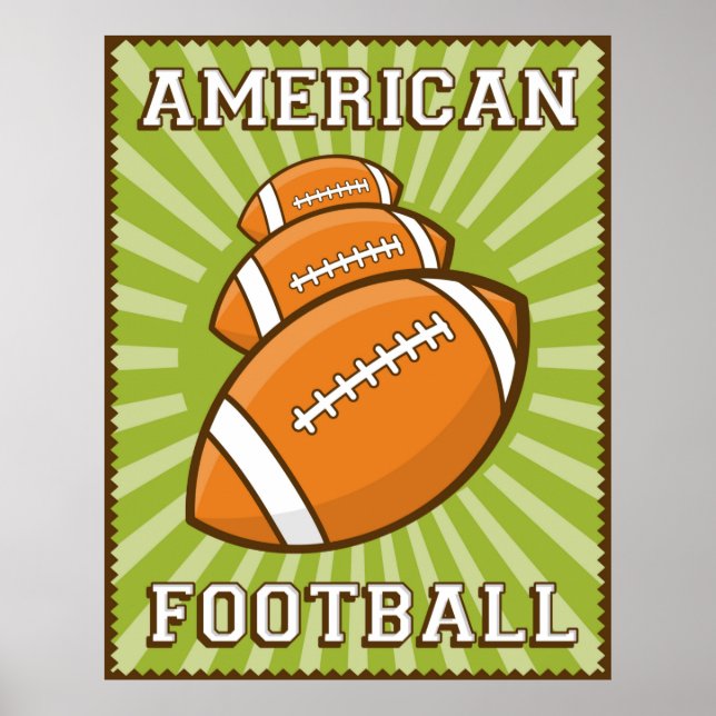Retro American Football Poster (Front)