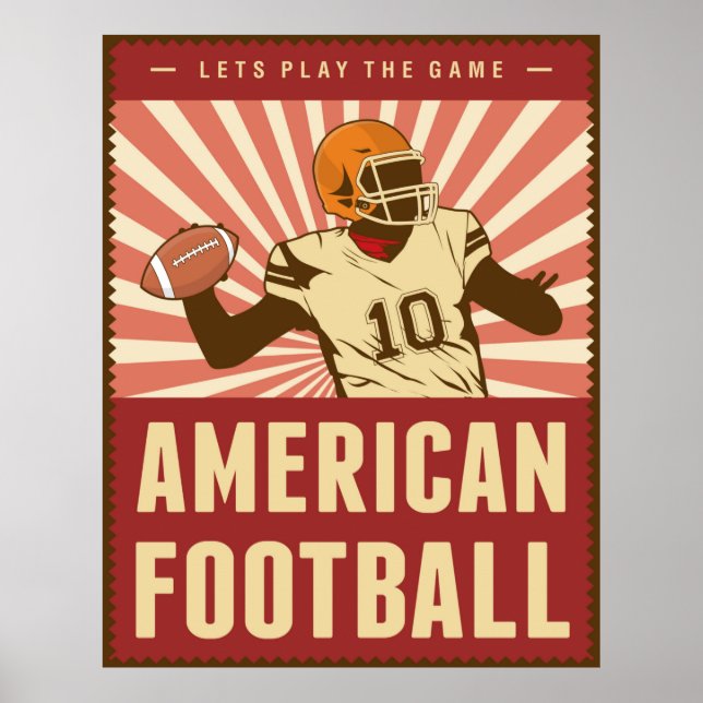 Retro American Football Poster (Front)